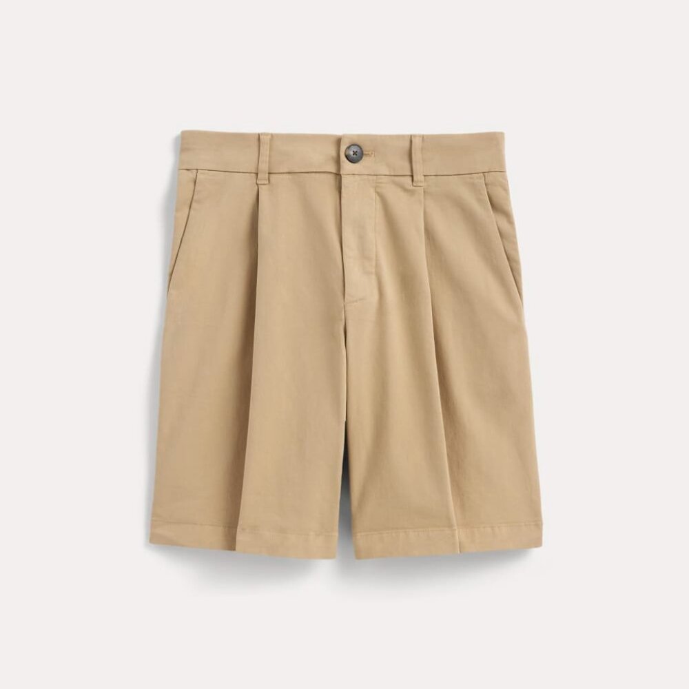 Everlane Women's Pleated Chino Short in Classic Khaki, Size 2 - Picture 2 of 4